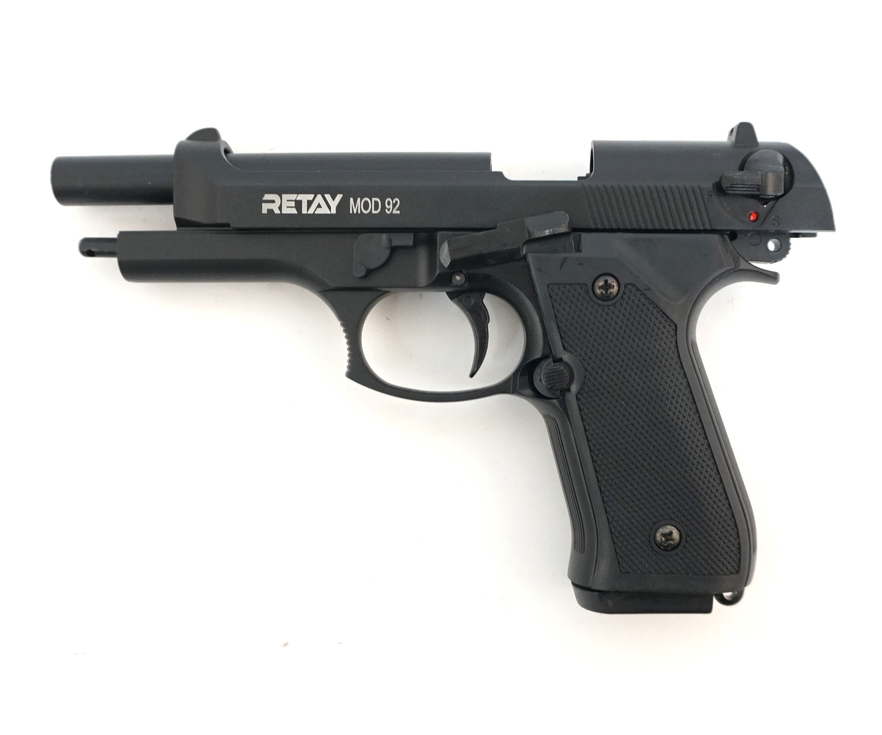 Пистолет охолощенный MOD92 (Beretta 92), к.9мм (черн.)