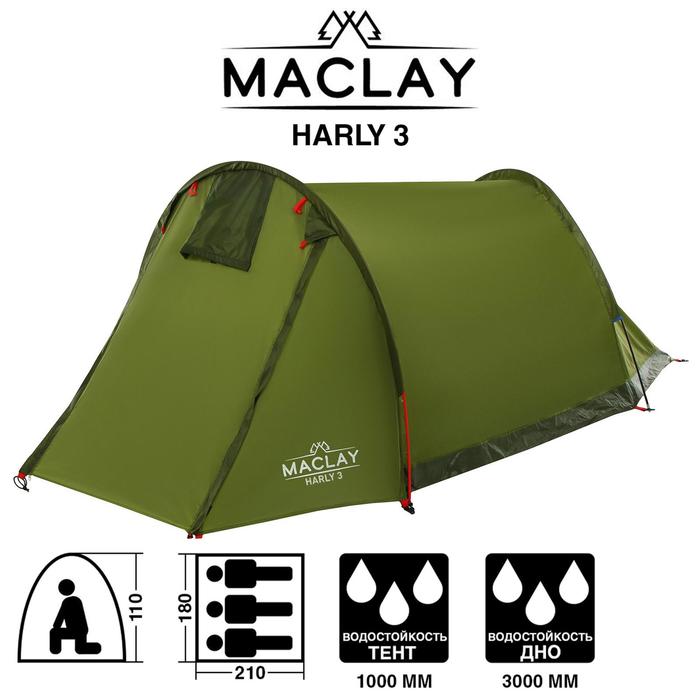 Палатка туристическая HARLY 3 (210*180*110)